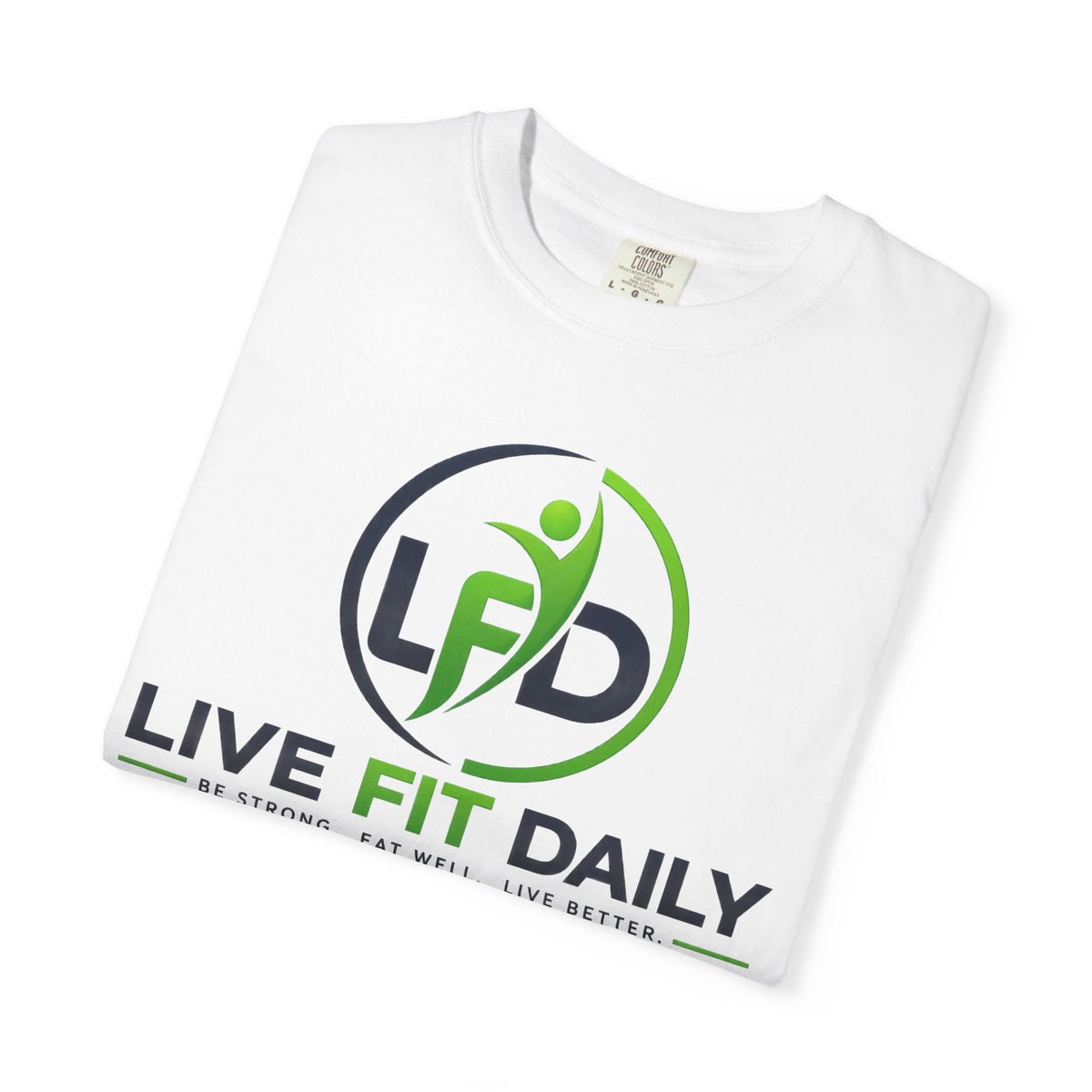 Live Fit Daily T-Shirt — Fitness Logo Tee for Gym & Active Lifestyle